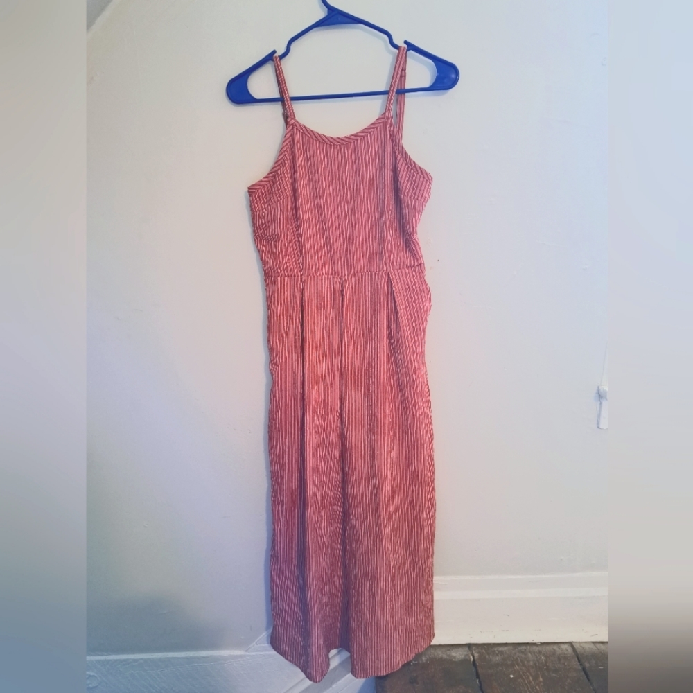 Very J Stripped Jumpsuit